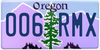 OR license plate 006RMX