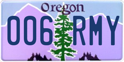 OR license plate 006RMY