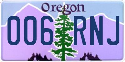 OR license plate 006RNJ