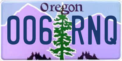 OR license plate 006RNQ
