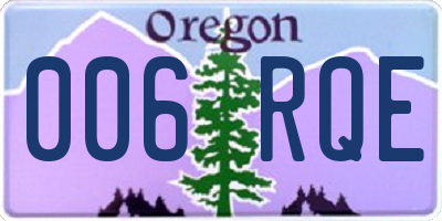 OR license plate 006RQE