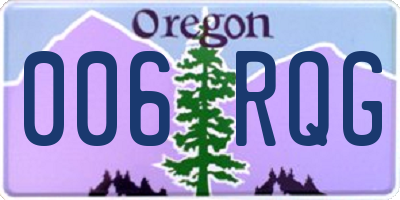 OR license plate 006RQG