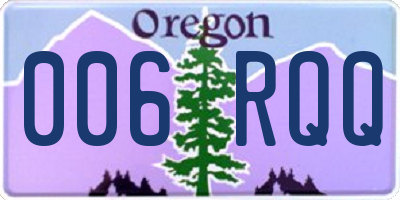 OR license plate 006RQQ