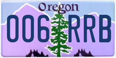 OR license plate 006RRB