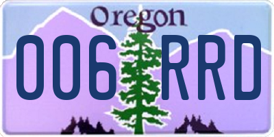 OR license plate 006RRD