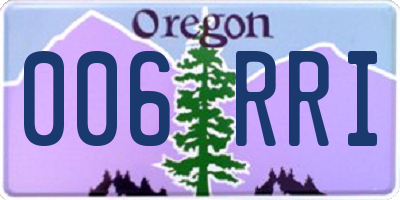 OR license plate 006RRI