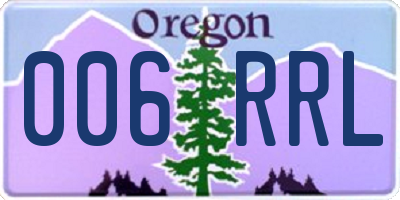 OR license plate 006RRL