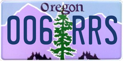 OR license plate 006RRS