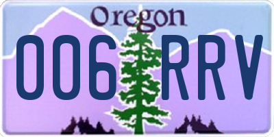 OR license plate 006RRV
