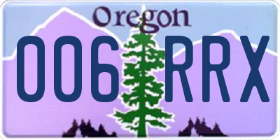 OR license plate 006RRX