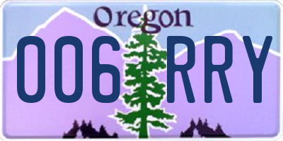 OR license plate 006RRY