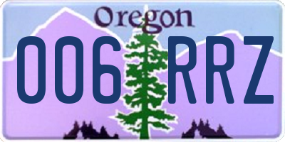 OR license plate 006RRZ
