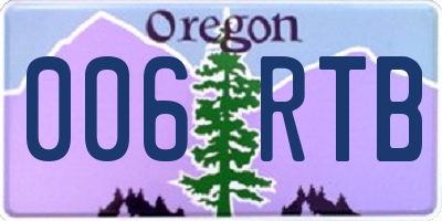 OR license plate 006RTB