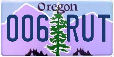OR license plate 006RUT
