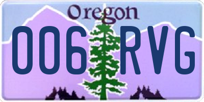 OR license plate 006RVG