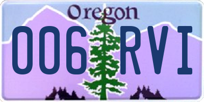OR license plate 006RVI