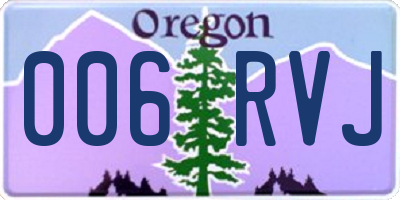 OR license plate 006RVJ