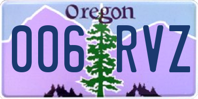 OR license plate 006RVZ