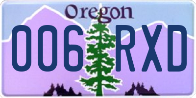 OR license plate 006RXD