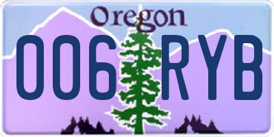 OR license plate 006RYB