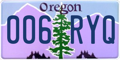 OR license plate 006RYQ