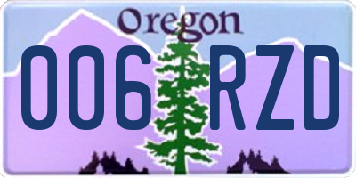 OR license plate 006RZD