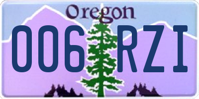 OR license plate 006RZI