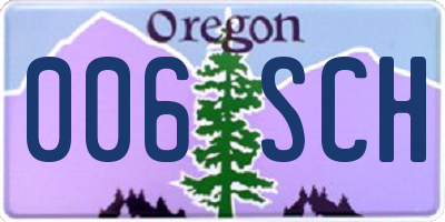 OR license plate 006SCH