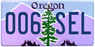 OR license plate 006SEL