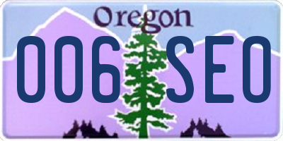 OR license plate 006SEO