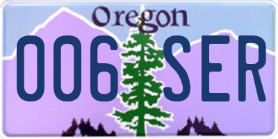 OR license plate 006SER