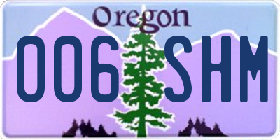 OR license plate 006SHM
