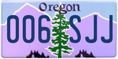 OR license plate 006SJJ