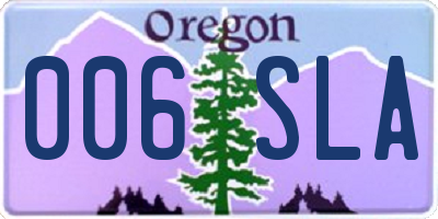 OR license plate 006SLA