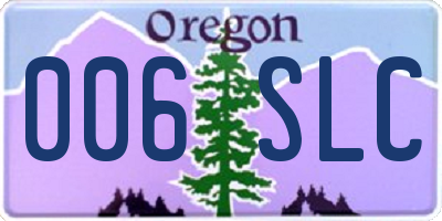 OR license plate 006SLC