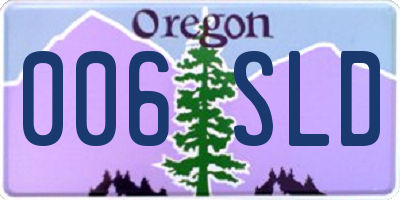 OR license plate 006SLD