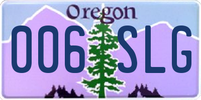 OR license plate 006SLG