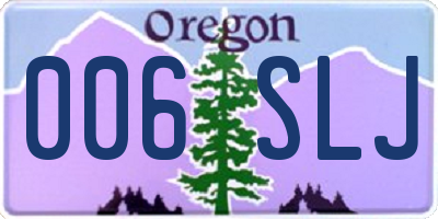 OR license plate 006SLJ