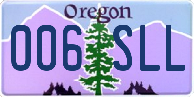 OR license plate 006SLL