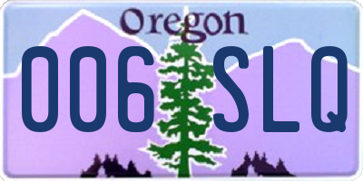 OR license plate 006SLQ