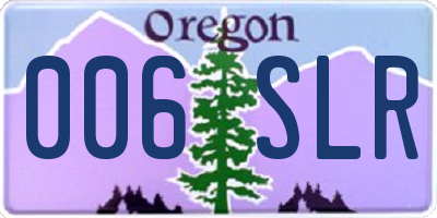 OR license plate 006SLR