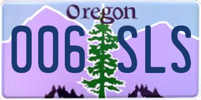 OR license plate 006SLS