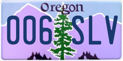 OR license plate 006SLV