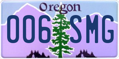 OR license plate 006SMG