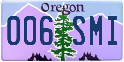 OR license plate 006SMI