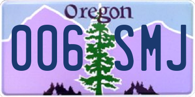OR license plate 006SMJ