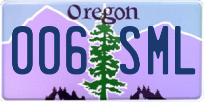 OR license plate 006SML