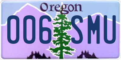 OR license plate 006SMU