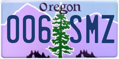 OR license plate 006SMZ