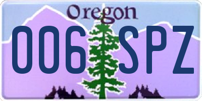 OR license plate 006SPZ